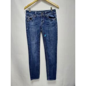 Miss Me JP4228SKR Skinny Jeans Blue Solid Denim Size 28